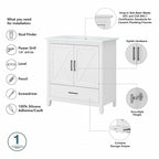 Key West 32W Bathroom Vanity with Sink by Bush Furniture