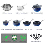 Kitchen Granite Cookware Set, Cooking Pans Set Non-Stick Pots 12/15/30-piece Set
