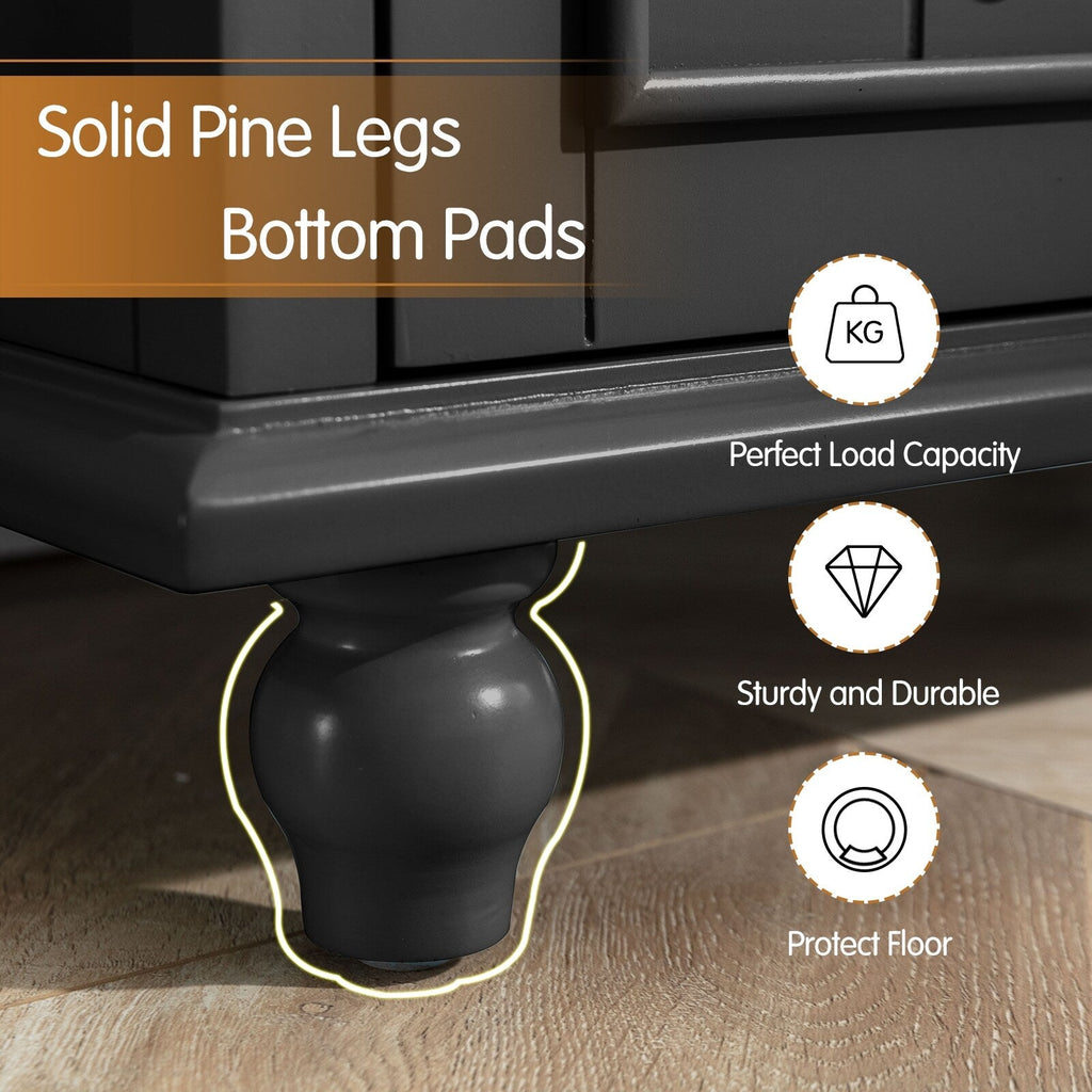 Kitchen Sideboard Coffee Bar Cabinet Accent Storage Cabinet