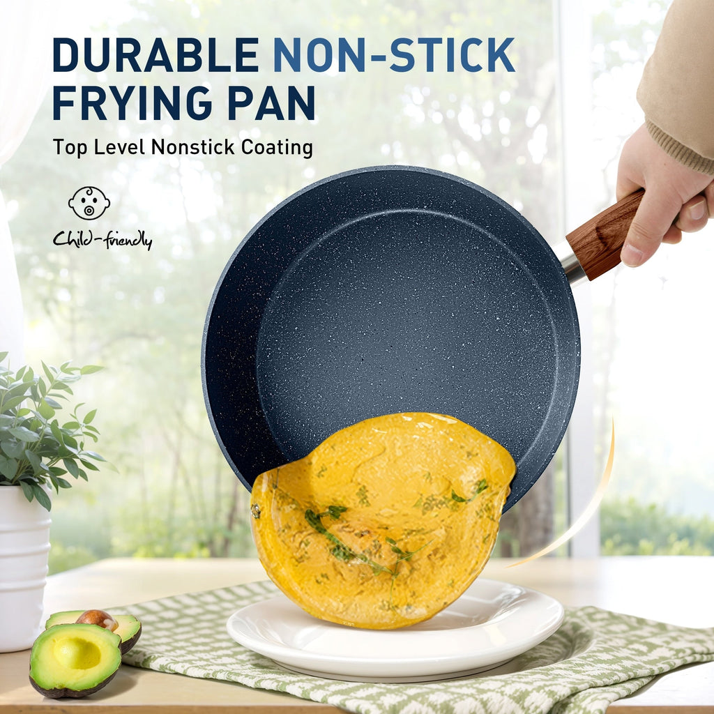 Kitchen Cookware Sets Nonstick, 12 Piece Pots and Pans Set Granite Cooking Set