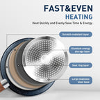 Kitchen Cookware Sets Nonstick, 12 Piece Pots and Pans Set Granite Cooking Set