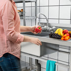 Kitchen Sink Stainless Steel Compartment Bowl Freestanding Commercial Sink