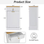 Kitchen Tilt Out Trash Cabinet Can Bin Storage Wooden Counter-top Waste Baskets with Drawer