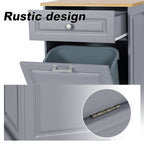 Kitchen Tilt Out Trash Cabinet Can Bin Storage Wooden Counter-top Waste Baskets with Drawer