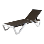 Kozyard Alan Full Flat Aluminum and Polypropylene Resin Legs Patio Reclining Adjustable Chaise Lounge