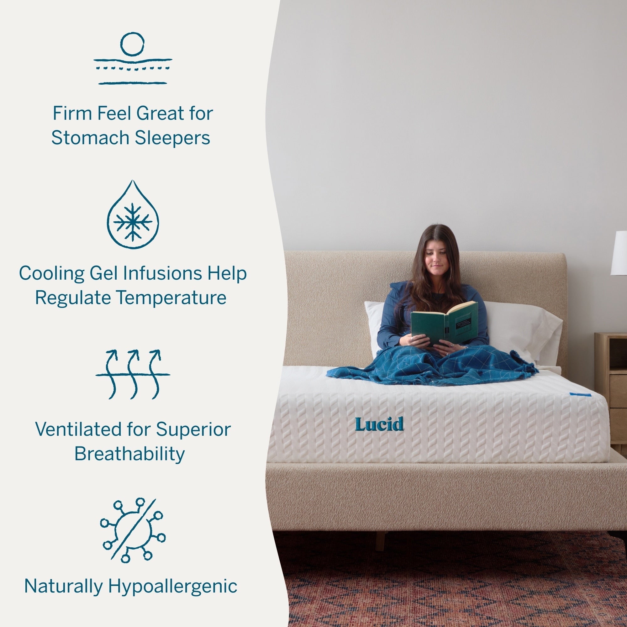 Lucid 10-inch Luxury Gel Memory Foam Mattress