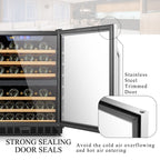 Lanbo 24 Inch Built-in Dual Zone Compressor Wine Cooler, 44 Bottle