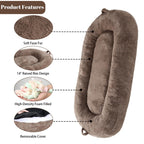 Large Dog Bed Washable Human Size Bed with Removable Cover