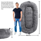 Large Dog Bed Washable Human Size Bed with Removable Cover