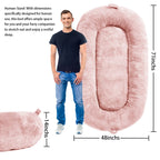 Large Dog Bed Washable Human Size Bed with Removable Cover