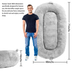 Large Dog Bed Washable Human Size Bed with Removable Cover