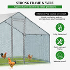 Large Metal Chicken Coop Walk-in Poultry Cage