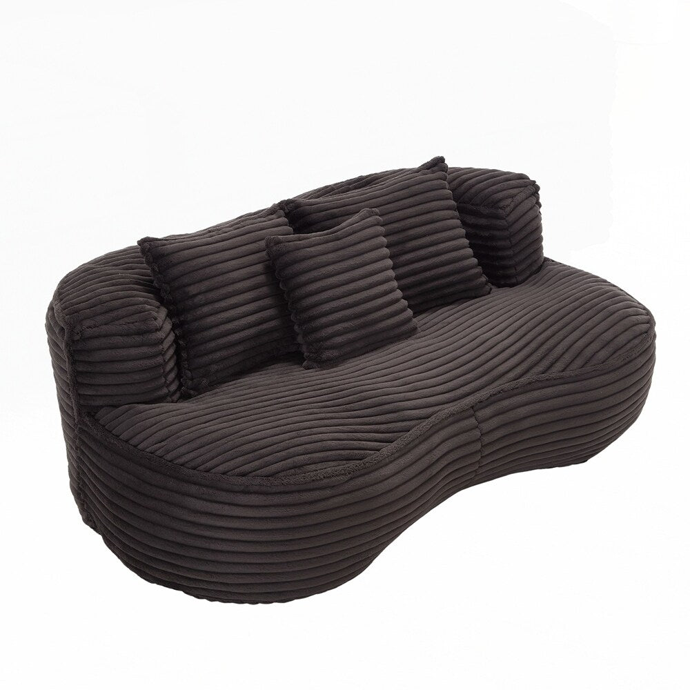 Lazy Sofa Durable Comfort Lounger High Back Bean Bag Chair Couch for Adults and Kids - 2 Seat