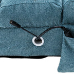 Linen Massage recliner Interior with remote control, ergonomic electric massage recliner, 5 modes