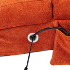 Linen Massage recliner Interior with remote control, ergonomic electric massage recliner, 5 modes