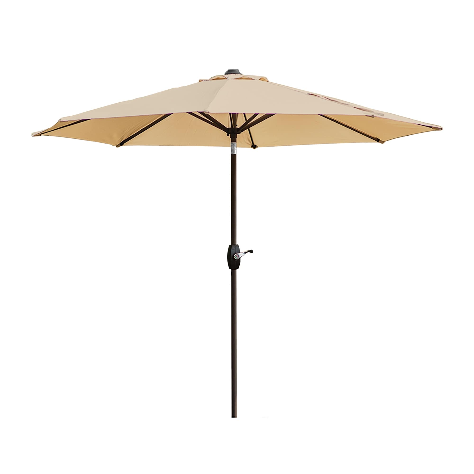 Lopes 9-foot Patio Umbrella with Bronze Finish Base Weight Stand Included