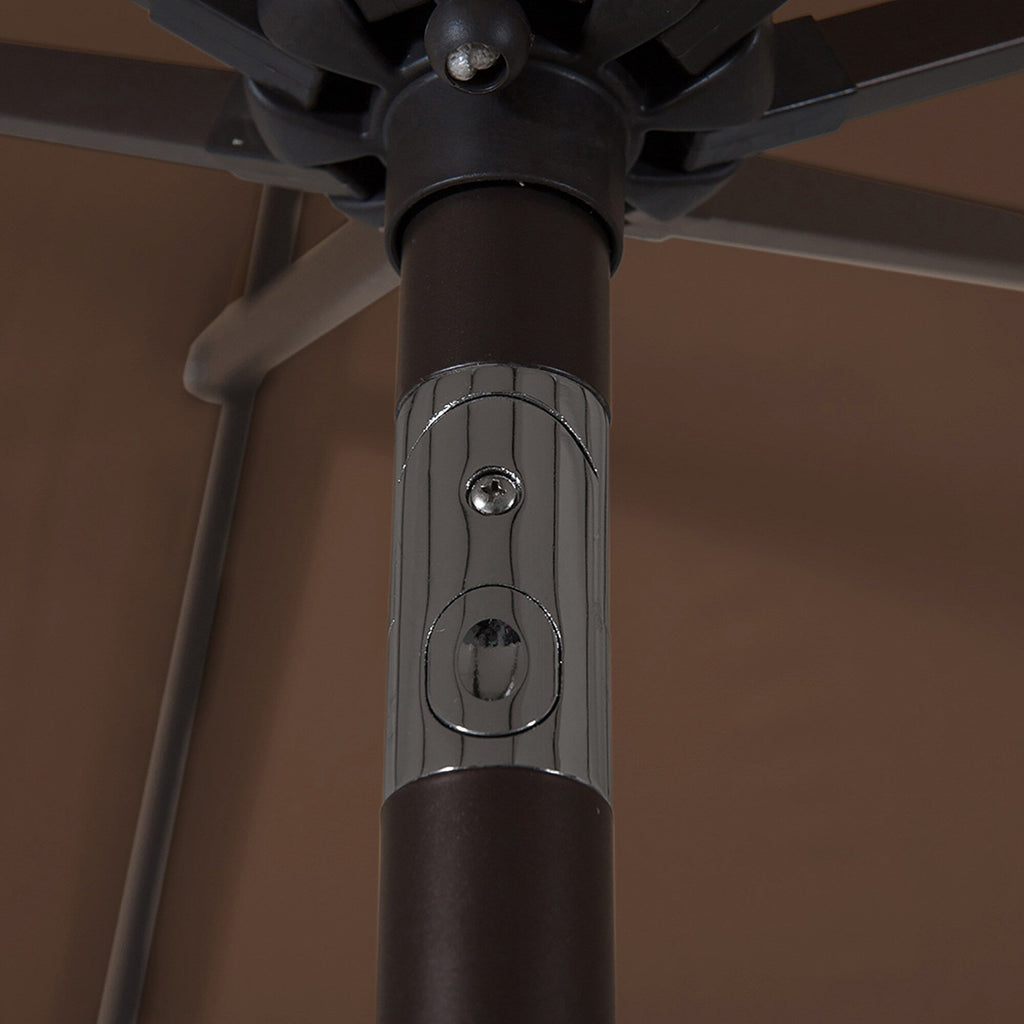 Lopes 9-foot Patio Umbrella with Bronze Finish Base Weight Stand Included