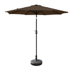 Lopes 9-foot Patio Umbrella with Bronze Finish Base Weight Stand Included