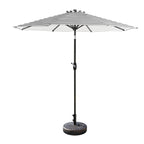 Lopes 9-foot Patio Umbrella with Bronze Finish Base Weight Stand Included