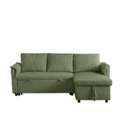 Loveseat Sofa with Chaise Lounge L-Shaped Modular Convertible Sofa with Storage Chaise