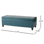 Lucinda Faux Leather Storage Bench by Christopher Knight Home - 51.25 L x 17.50 W x 16.25 H