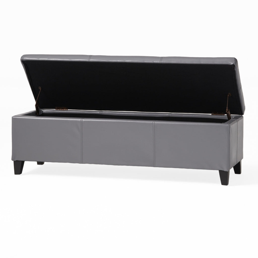 Lucinda Faux Leather Storage Bench by Christopher Knight Home - 51.25 L x 17.50 W x 16.25 H