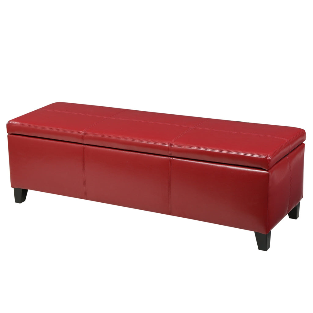 Lucinda Faux Leather Storage Bench by Christopher Knight Home - 51.25 L x 17.50 W x 16.25 H
