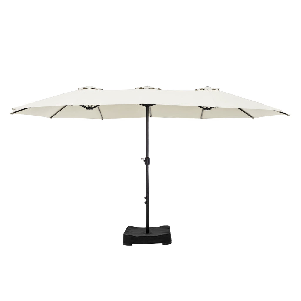 MAISON ARTS 15ft Double-Sided Patio Extra Large Twin Umbrella with Base Included