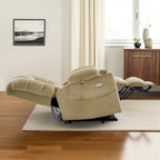 MCombo Large-Wide Dual Motor Power Lift Recliner with Massage and Dual Heating for Big and Tall Elderly, Fabric R7635