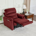 MCombo Zero Wall-Hugger Power Recliner Chair with Adjustable Headrest, Perfect for Small Spaces and RV, Fabric ST257