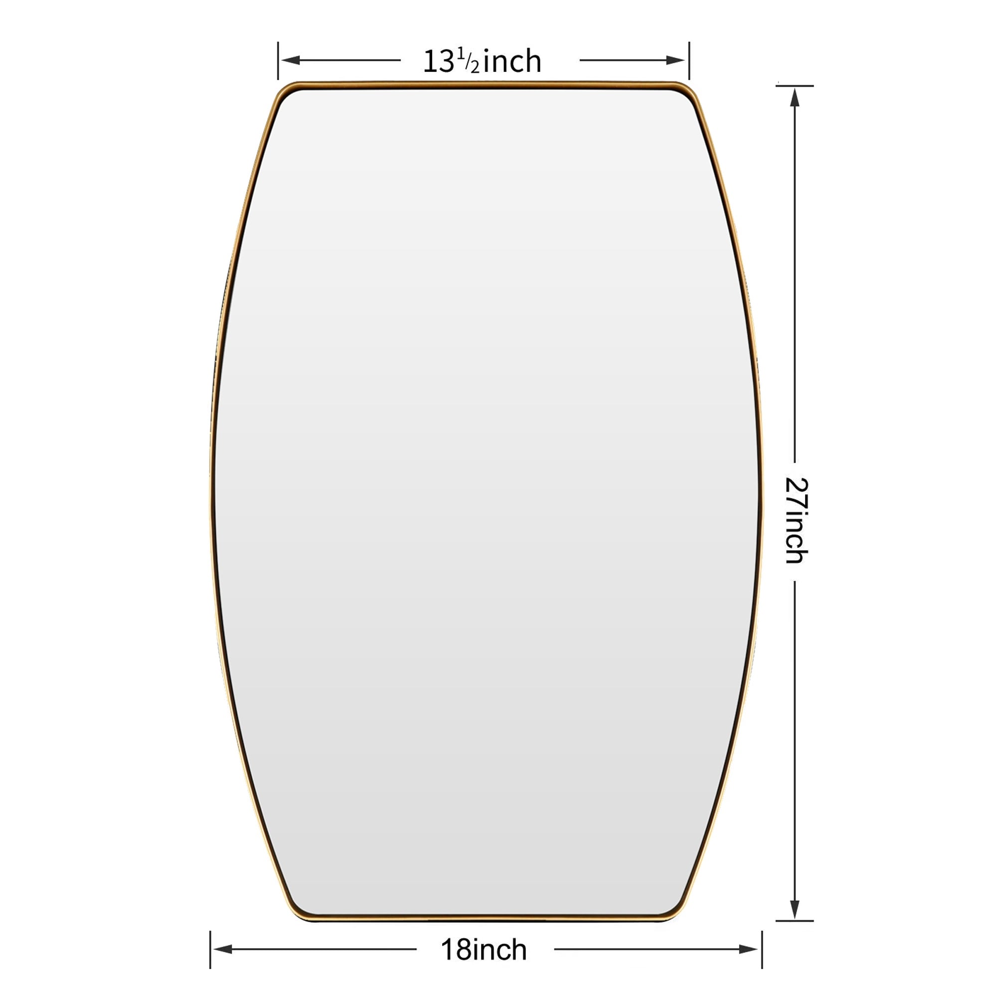 MacLuu Oblong Metal Wall Mirror
