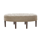 Madision Park Chase Surfboard Tufted Upholstered Ottoman with Solid Wood