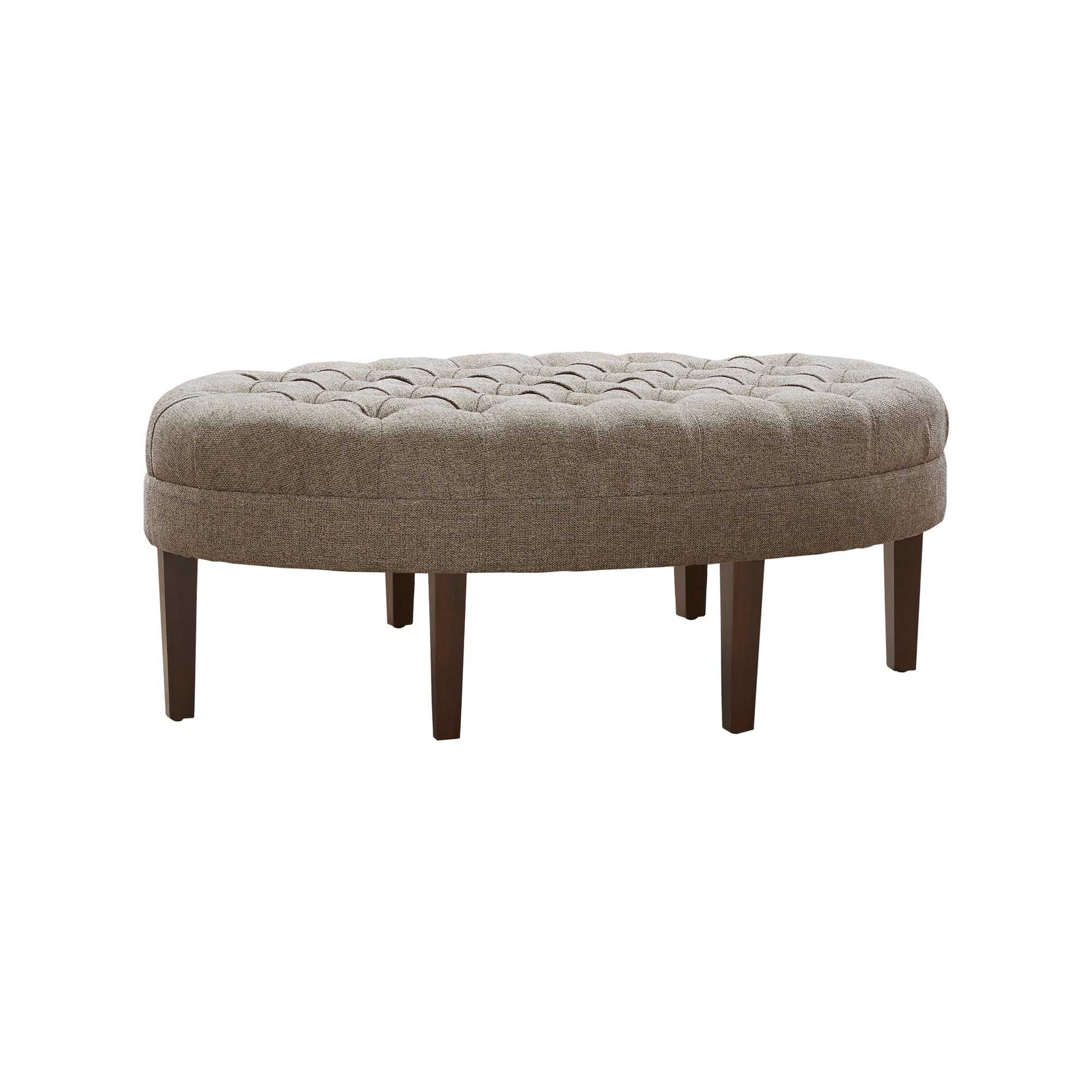 Madision Park Chase Surfboard Tufted Upholstered Ottoman with Solid Wood