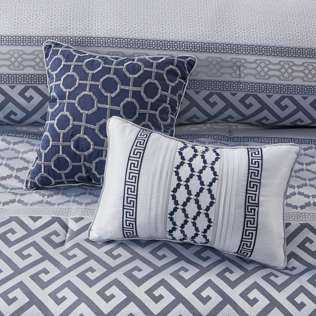 Madison Park Christian 7-piece Geometric Jacquard Comforter Set