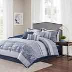 Madison Park Christian 7-piece Geometric Jacquard Comforter Set