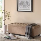Madison Park Sasha Tufted Top Upholstered Storage Bench