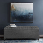 Madison Park Sasha Tufted Top Upholstered Storage Bench