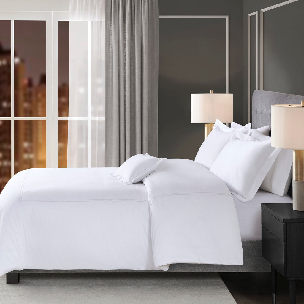 Madison Park Signature 500 Thread Count Luxury Collection 100% Cotton Sateen Embroidered Duvet Cover Set