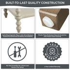 Madison Park Signature Beckett Turned Wood Spindle Nightstand with Drawer & Shelf