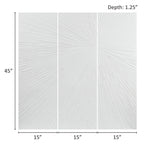 Madison Park Signature Sunburst Hand Painted Triptych 3-piece Dimensional Resin Wall Art Set