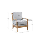 Madison Park Donohue Turned Wood Frame Armchair