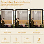 Makeup Vanity Set Table With LED Light &Mirror & Stool