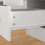 Makeup Vanity w/Tri-Fold Mirror Certified Lighting Glass Top Dresser