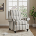 Manual Pushback Recliner Chairs with Nailhead Trim