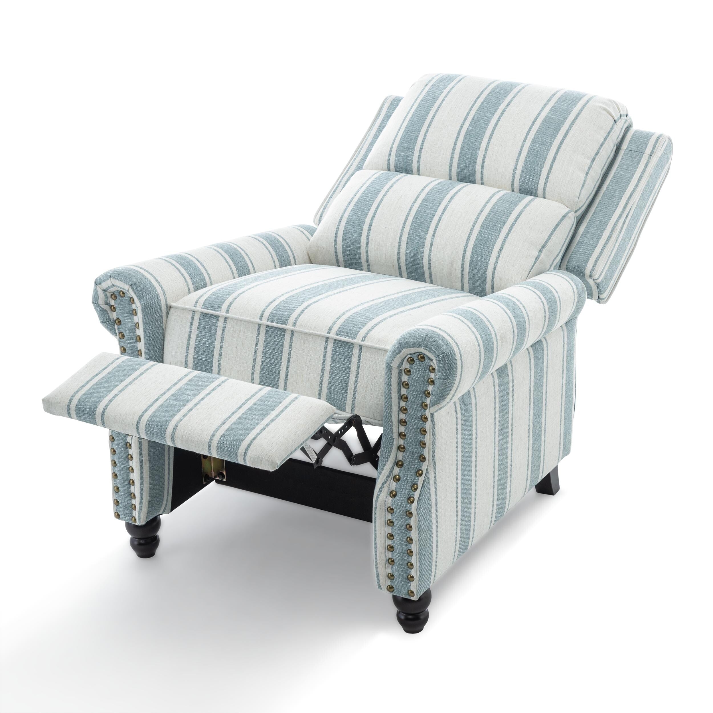 Manual Pushback Recliner Chairs with Nailhead Trim