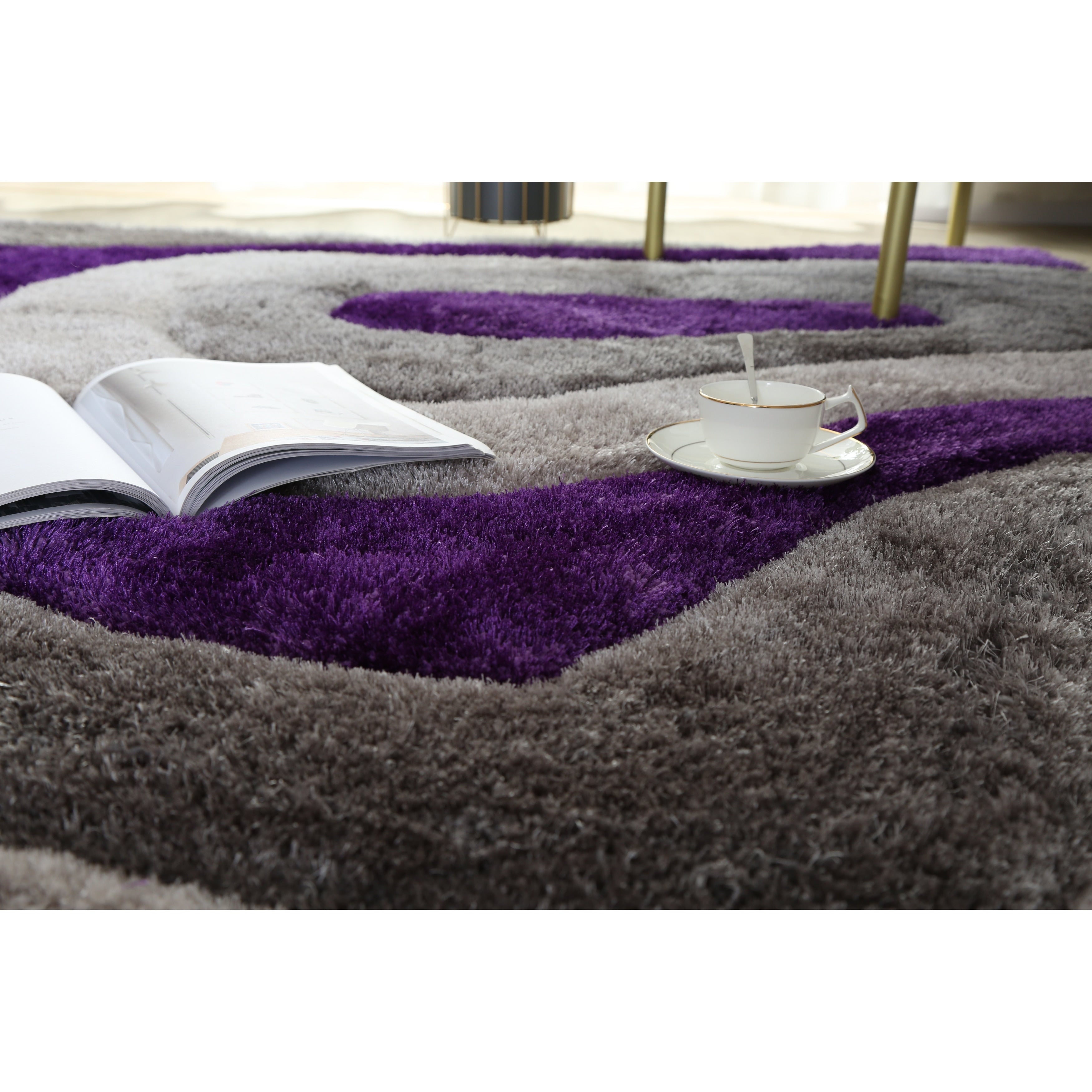 Mateos Shag Abstract Designed Area Rug