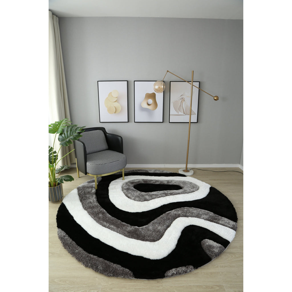 Mateos Shag Abstract Designed Area Rug