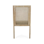 Maurers Cane and Wood Upholstered Dining Chairs (Set of 2) by Christopher Knight Home