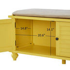 Maybelle Velvet Cushion Shutter Door Storage Bench by iNSPIRE Q Classic