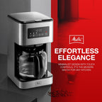 Melitta Aroma Tocco Plus 12-cup Hot and Iced Drip Coffee Maker with Glass Carafe and Touch Control Display